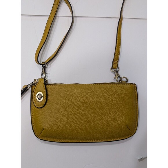 Joy Susan Mustard Yellow Wristlet Clutch Mini Crossbody Bag Purse - Picture 9 of 9